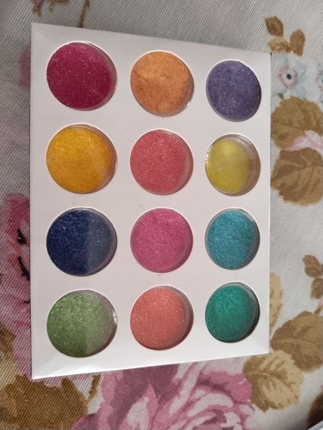 Purpurina para uñas postizas 12 colores