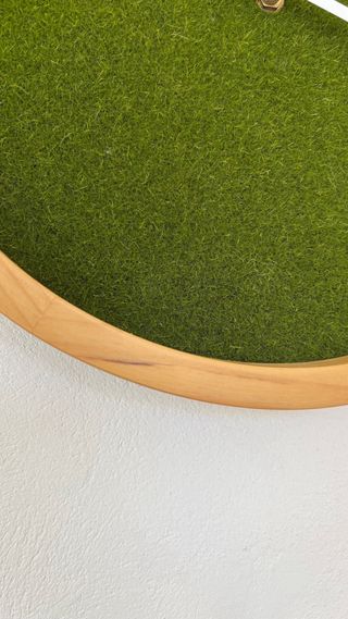 Orologio da parete ovale in legno cm 30