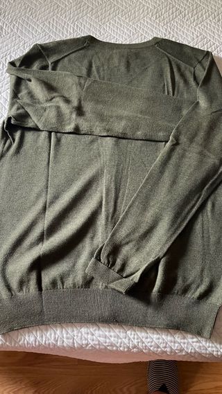 Chaqueta punto H&M verde oliva - M/L