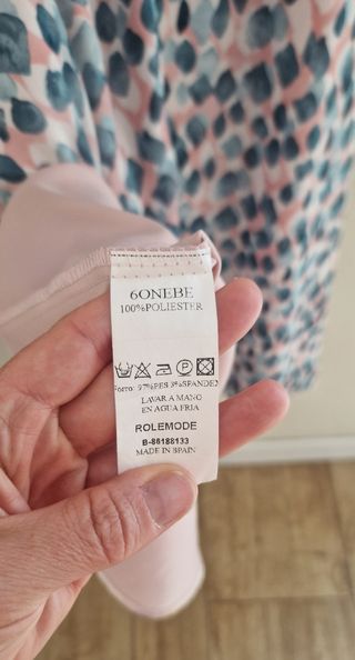 Vestido fiesta talla 40 - Rosa y Turquesa