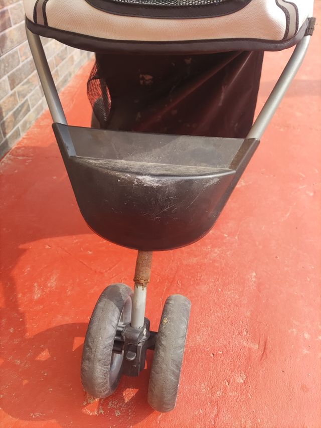 Carrito mascota plegable blanco