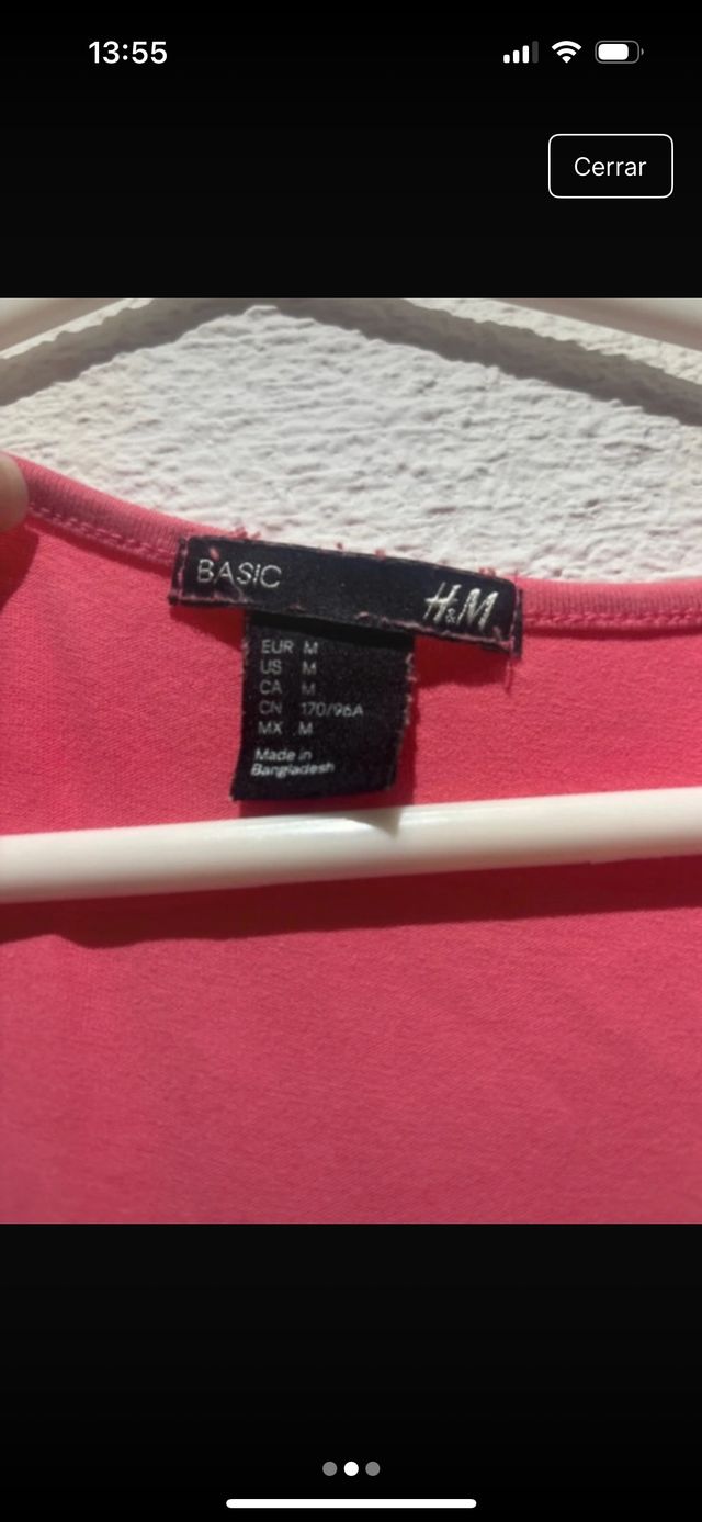 Vestido rosa H&M talla M