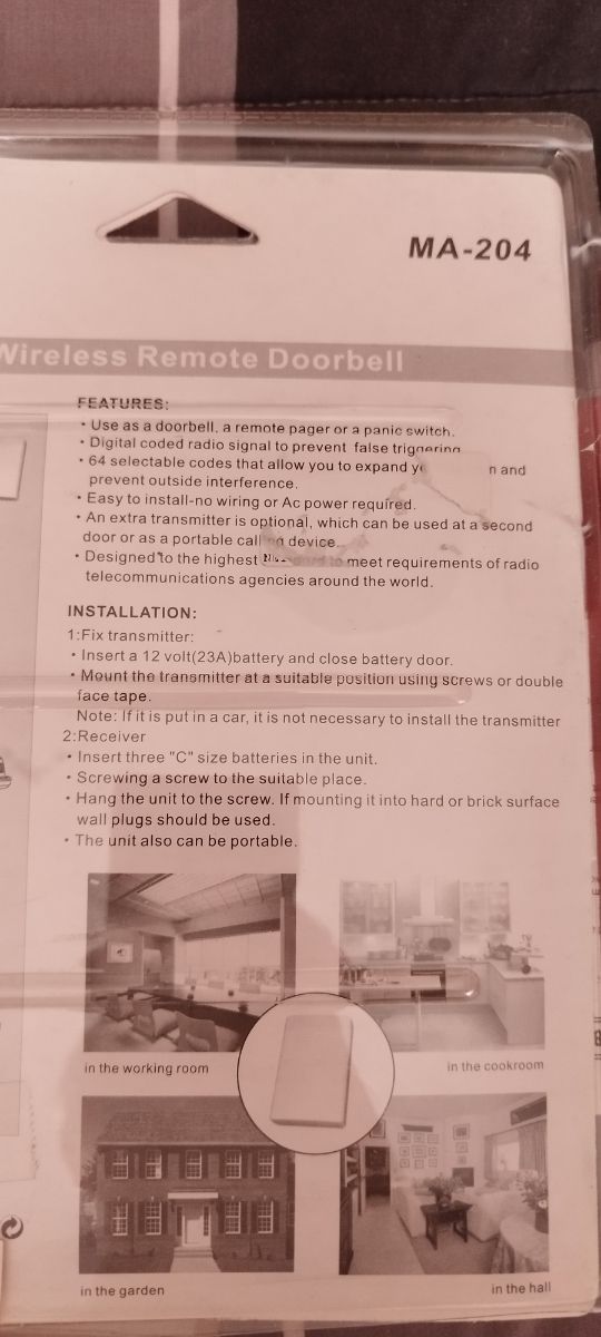 Timbre inalámbrico MA-204