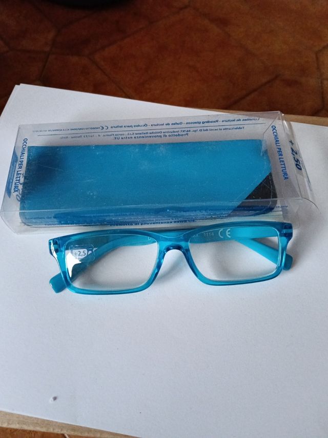 Occhiali lettura blu +2,50 (2 paia)