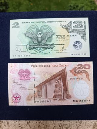 2 Banconote Papua Nuova Guinea UNC.