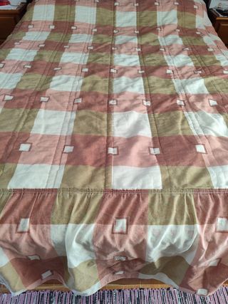 Edredão Verão - Algodão Rosa e Castanho