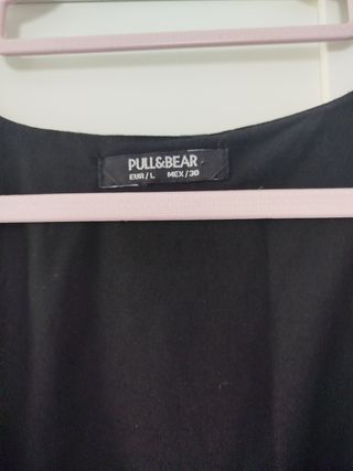 Vestido negro de gasa con lentejuelas Fin de Año
