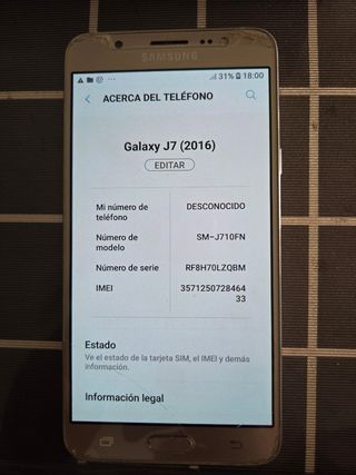 Samsung Galaxy J7 (2016) Dorado