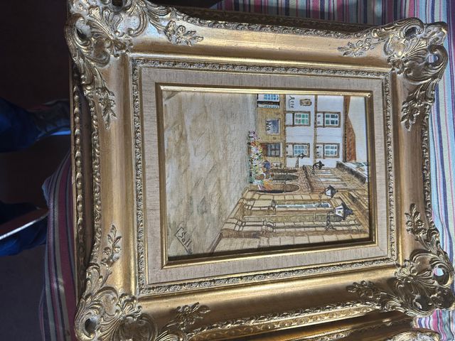 Pareja óleos pintor vigués Carlos Solla