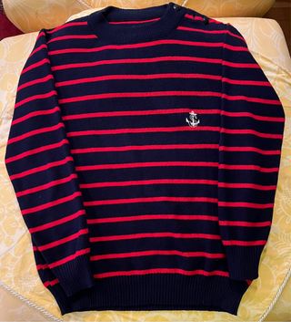 Jersey rayas azul marino-rojo