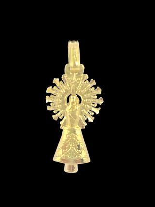 Colgante Virgen del Pilar oro 18k