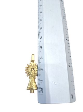 Colgante Virgen del Pilar oro 18k