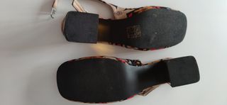 Sandalias tacón multicolor