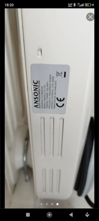 Radiador Ansonic blanco