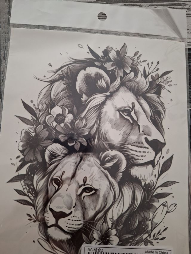 Tatuajes temporales leones - STARTATTOOS