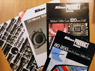 Lentes Nikkor, varios catálogos