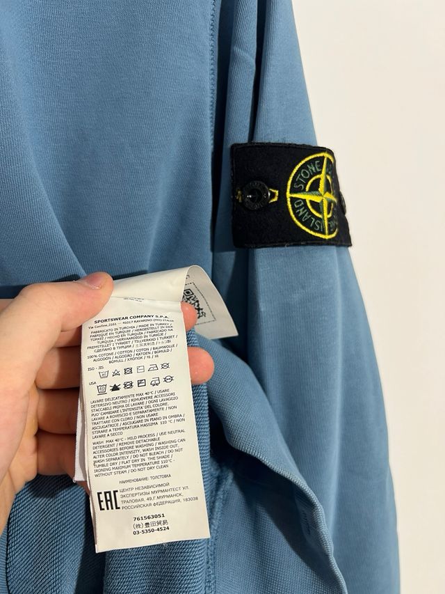 Blue Stone Island sweatshirt