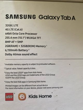 Samsung Galaxy Tab A - Negra - Nueva