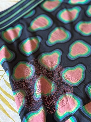 Falda Desigual multicolor estampada