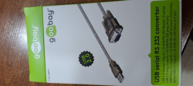 Cable Serie RS232 Goobay con conector DB9 macho en