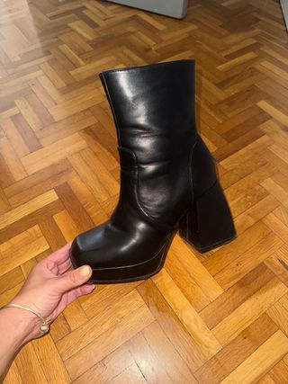 Botines negros plataforma