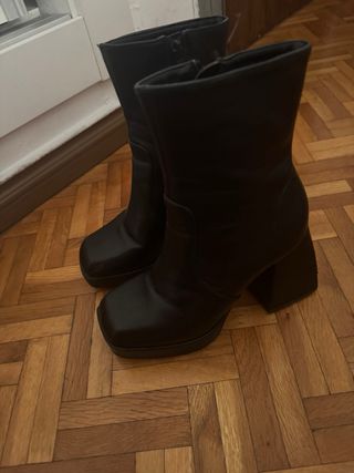 Botines negros plataforma