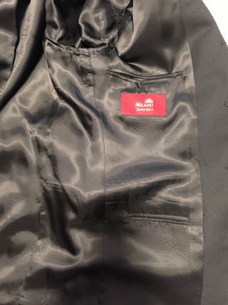 Traje Milano negro - Super 100's