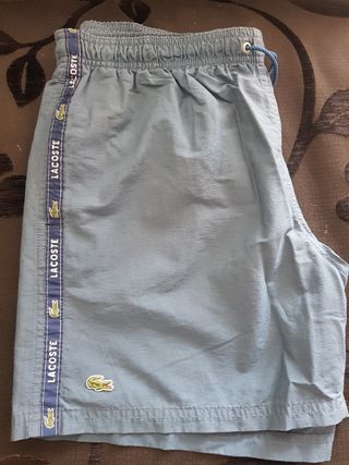 Bañadores lacoste M azul gris