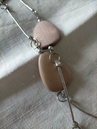 Collar largo moado y plata