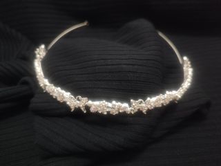 Tiara plata brillantes