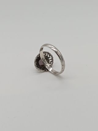 Anillo plata 925 ojo de gato rosa