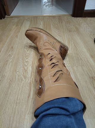 Botas boho marrones polipiel - 39