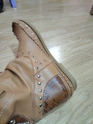 Botas boho marrones polipiel - 39