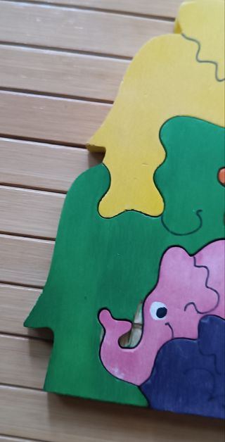 Puzzle Elefantes Madera Infantil
