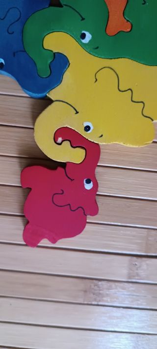Puzzle Elefantes Madera Infantil