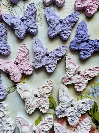 15 Farfalle Bomboniere lilla rosa