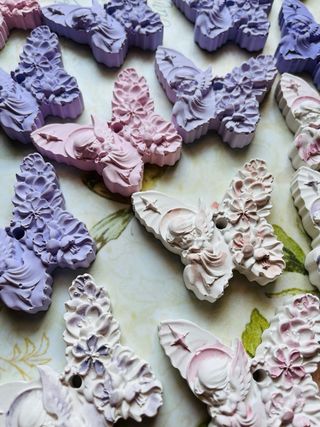 15 Farfalle Bomboniere lilla rosa