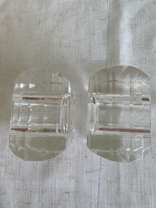 2 Portavelas cristal