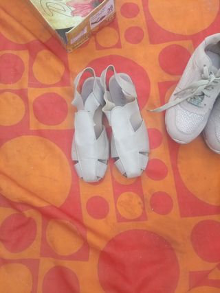 Sandalias beige mujer talla 38 mas zapatillas 