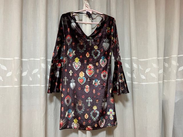 Vestido terciopelo - multicolor