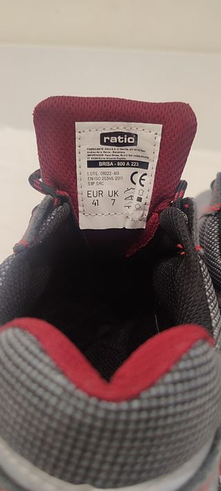 Zapatos seguridad Ratio - Gris/Rojo