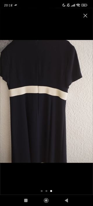 Vestido azul y blanco fiesta