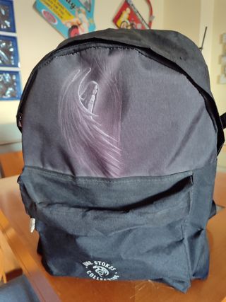 Mochila Anne Stokes negra. Ángel. Gótico. Dark. 