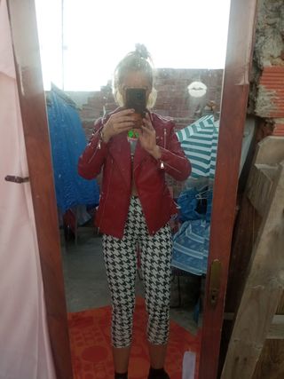 Chaqueta piel roja xl