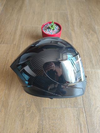 Casco moto carbono talla L unisex 