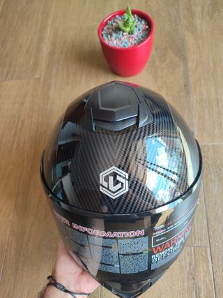 Casco moto carbono talla L unisex 