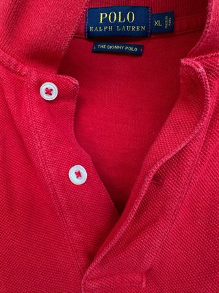 Polo rojo manga corta RALPH LAUREN talla XL SKINNY