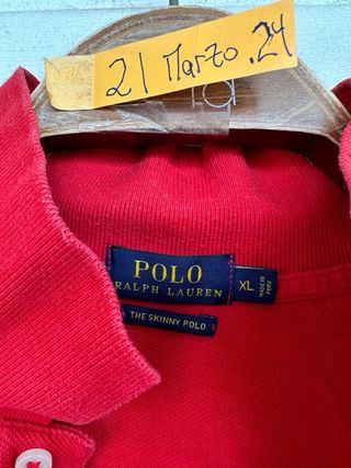 Polo rojo manga corta RALPH LAUREN talla XL SKINNY