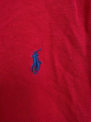 Polo rojo manga corta RALPH LAUREN talla XL SKINNY