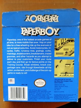 Paperboy Game Boy - Caja Vacía